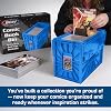 BCW Short Comic Book Bin | Holds 150 Comics | Stackable Plastic Storage | Acid-Free Organizer | Blue, 2 Pack