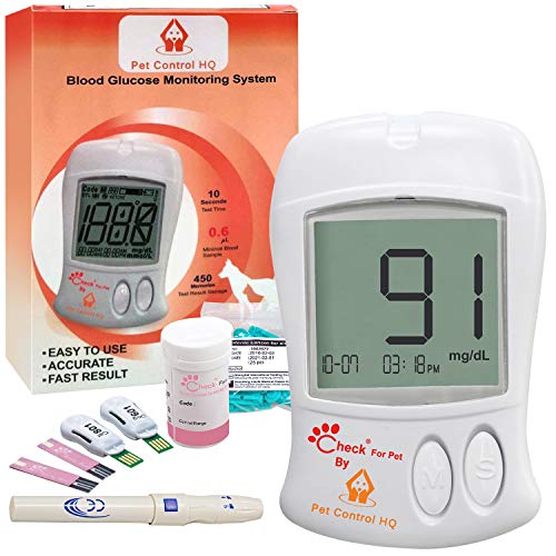 Pet Control HQ Glucometer for Dogs & Cats - Lab-Accurate Blood Sugar Glucose