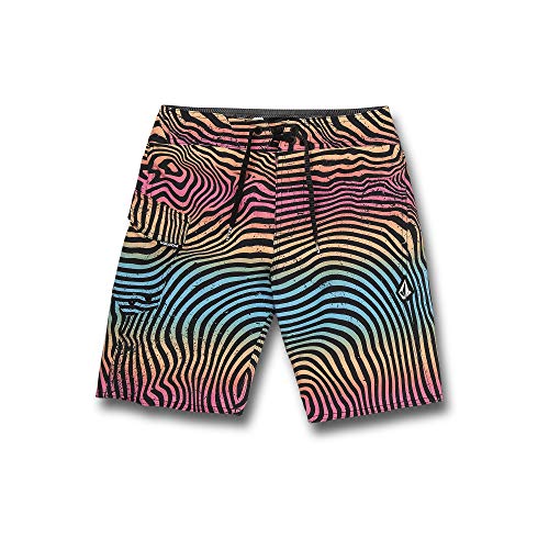Volcom Boys' Filbert Stripe Mod Boardshort, Multi, 4T