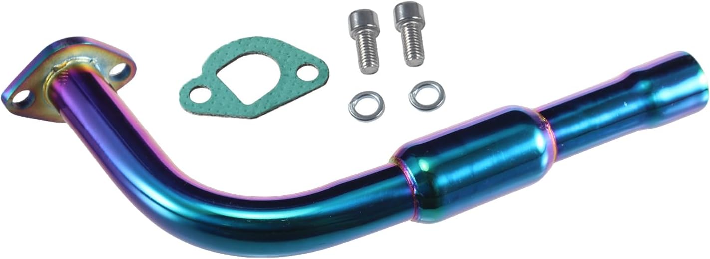 212cc Mini Bike Exhaust Pipe For Predator 212cc 224cc 196cc 6.5hp GX160 GX200 Engine,For Coleman CT200U BT200X CT200U-EX KT196 Go Kart Performance Parts Colorful