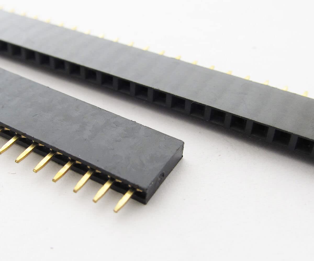 5pcs Single Row 40pin Female 2.54mm Pitch Flat PCB Panel Breakable Pin