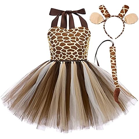Girls Animal Princess Tutu Dress with Hair Hoop Tail Dress Up Costume for Girls Birthday Party, Halloween, Carnival Unicorn Costume, Unicorn Themed Dress Up Occasions 11-12 Years Cover