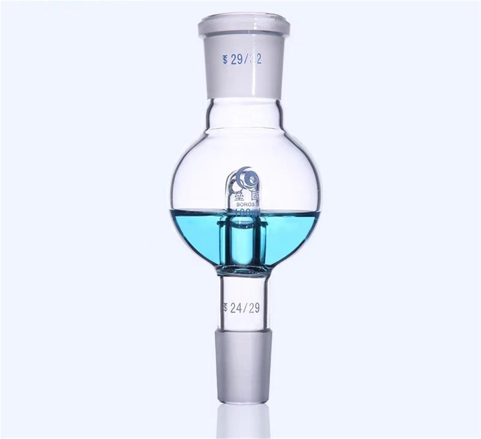 matraz de fondo redondo， Evaporador rotatorio de bola de vidrio de borosilicato con trampa de golpes, 50 ml-1000 ml, juntas 14/19/24/29, esmerilado(250ml 24x19)