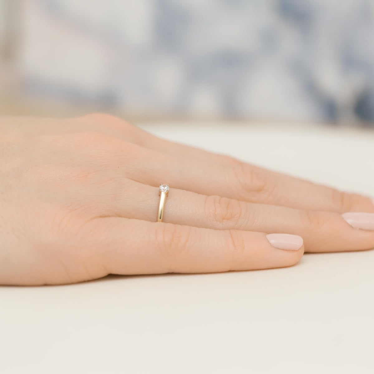 MARKO Damen Ring aus 333 Echtgold (8K) mit Zirkonia – in verschiedenen Farben erhältlich | Eleganter Verlobungsring & Geschenk | Vorsteckring Schmuck Gold
