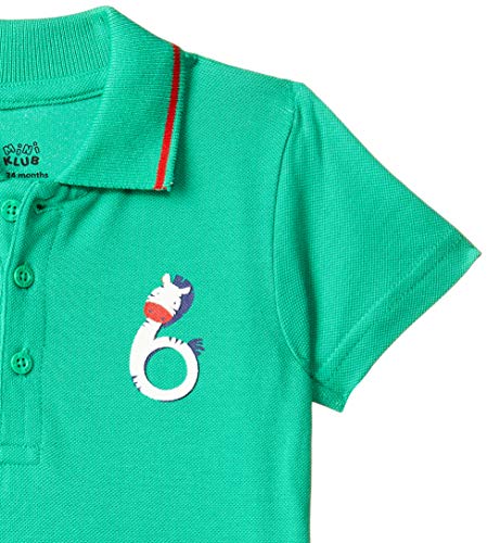 Image of miniklub Boys Red White Striped Round Neck Pure Cotton T-Shirt