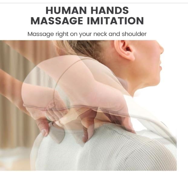 ACUWORLD Neck and Shoulder Massager with Adjustable Heat and Straps, Electric Deep Tissue 5D Kneading Massage Pillow for Neck, Back, Leg, Foot Body