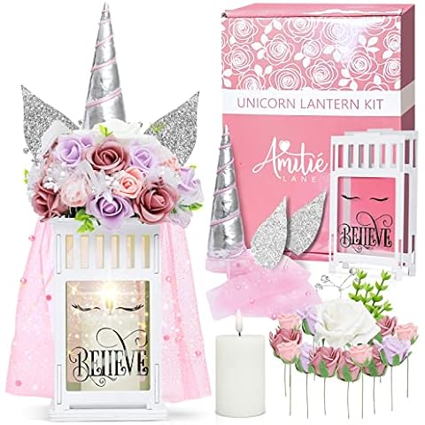 Amitié Lane DIY Fairy Lantern Craft Kit - Make Your Own Unicorn Night Light - Arts & Crafts Kit for Kids - Birthday Gifts for Girls Cover
