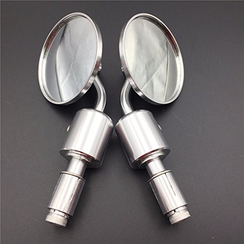 Hongk- Motorcycle A Set Cnc Silver Rear View Handle Bar End Round Mirrors 7/8" Compatible With Cb1000R Cb1300 Cb600F Hornat Cbf600 Shadow Valkyrie Magna Rebel Xl1000V [B01Bi81H0E] #TOP2