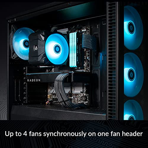 Image of ARCTIC 4-Pin PWM Fan Splitter Cable | PST Extension for Up to 4 Case Fans | Multi-Fan Connector | Black