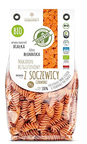 Pasta sin gluten (de lentejas rojas) BIO 250 g - FABIJAŃSCY