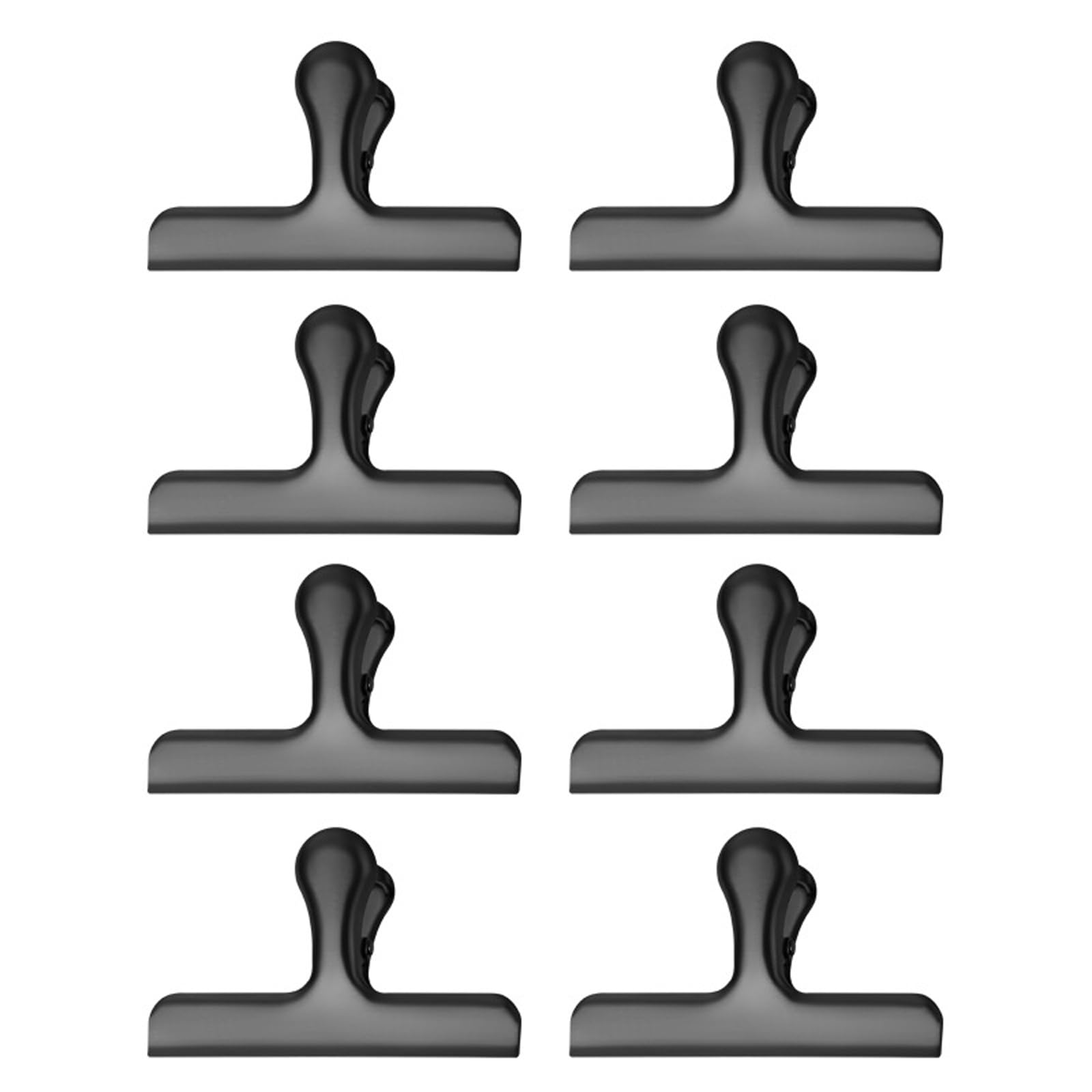 NVOQILIN 8Pcs Stainless Steel Binder Clip File Paper Clamps Metal Hinge Clip File Paper for Craft Drawing Board Food Bag Metal Sealing Clips