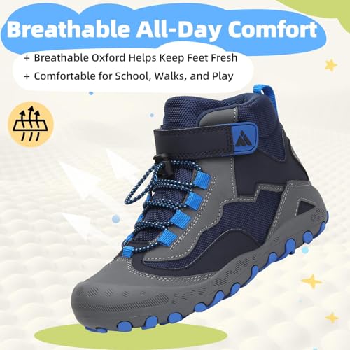 Image of Mishansha Kids Water Resistant Hiking Boots, Boys Girls Anti Collision Anti-Skid Athletic Outdoor Ankle Adventure Trekking Shoes