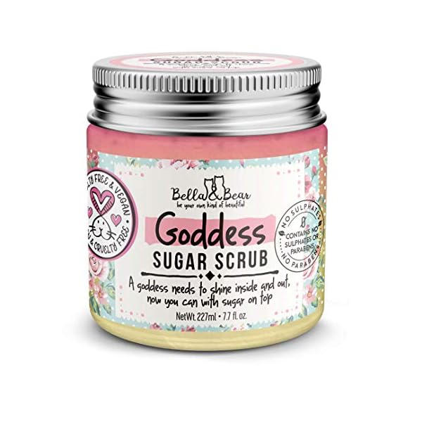 Bella-and-Bear-Goddess-Sugar-Scrub-No-Sulphates-Parabens-No-Harmful-Chemicals-Cruelty-Free-Vegan-Friendly-Exfoliating-67oz Bella and Bear Goddess Sugar Scrub | Body Scrub | Body Wash | Exfoliator | Vegan | Cruelty-Free