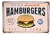 Hamburgers Homestyle Best in Town 100% Beef Retro Kitchen Vintage tin Sign Size: 8x12 Inches