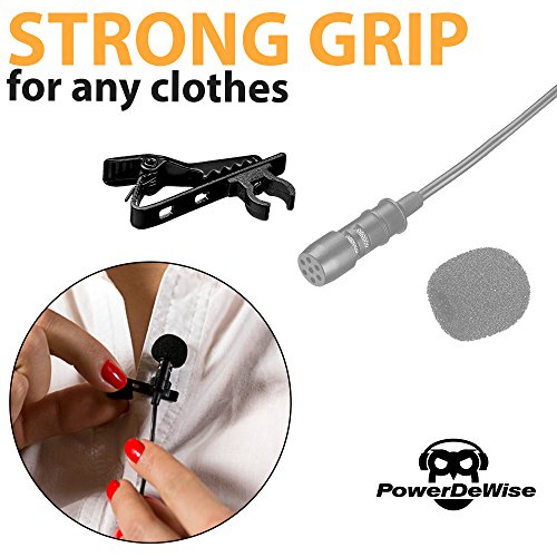 Lavalier Lapel Microphone Clip - Lapel Lavalier Mic Clips X2 Kit - Replacement Microphone Clip Metal - Lapel Lavalier Microphone Tie Clip Black - Microphone Lavalier Clip Iphone 5, 6, 6S, 7, 8, X #TOP1