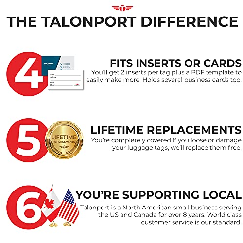 Talonport Real Leather Luggage Tag With Privacy Flap Set For Men Women Travel Easy With Suitcase Tags Identifiers (2 Pack) #TOP2