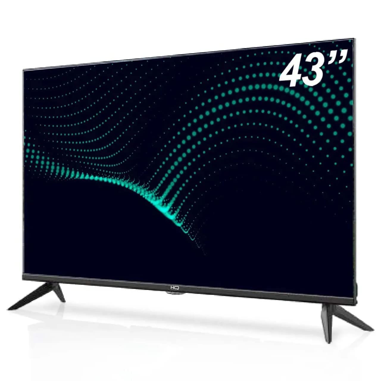 Smart TV LED 43" HQ Conversor Digital Externo 3 HDMI 2 USB WI-FI Android 11 Design Slim PRETO