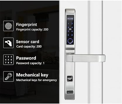 Door Locks Fingerprint, Smart Keyless Lock Waterproof Outdoor smart Lock biometric Electronic Door