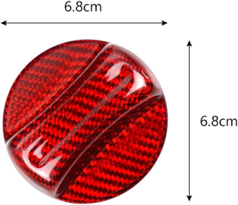 Real Carbon Fiber Car Fuel Gas Tank Filler Cap Cover Trim Universal fit for BMW MINI models X1 X2 X3 X4 X5 F10 F30 E46 E90 F80 F82 M4 (Red)