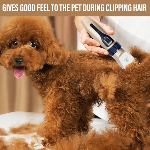 Image of kpl Bougiepaw Dog Clippers For Grooming | 12 Pcs Set | Low Noise | Rechargeable | Professional Pet Grooming Kit for Pets | Dog Shaver Clippers