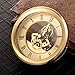Hicarer 4 1/16 Inch Gold Skeleton Clock Insert with Gold Bezel