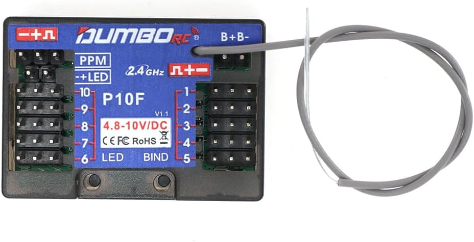 2.4Ghz P10F10 Channel RC Receiver with Voltage Return,Remote Controller Receiver for X6 /X10P /DDF Transmitter