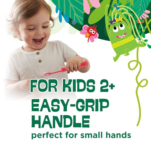 Image of GUM Monsterz Kids Toothbrush for Children & Toddlers, Soft Bristles with Suction Cup Base, Ages 2+, 1 Count (Pack of 6)