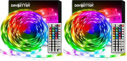 Image of DAYBETTER Led Strip Lights 32.8ft Kit with Remote and Power Supply Color Changing (Pack of 2)
