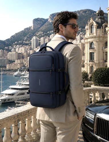 Image of Wesley Luxur 2 Premium Overnighter 50 L Weekender Travel Laptop Backpack, Flight Cabin Approved Carry On with 16 inch Laptop Compartment, Anti Theft business /Travel /Office /College Bag for Men Women