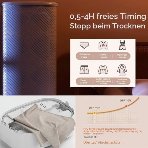 Bügel- und Faltautomat 1000W mit Dampffunktion für Kleidung und Stoffe