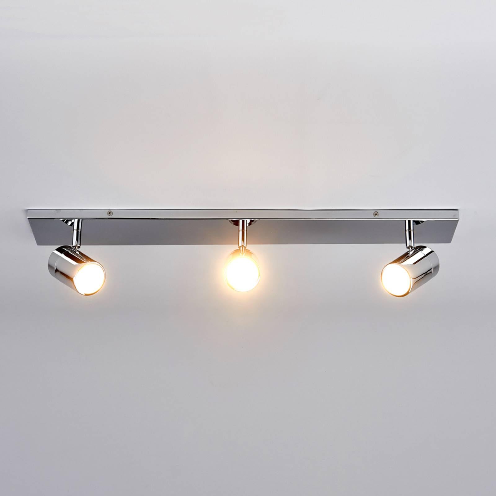 Lindby Deckenlampe Dejan (spritzwassergeschützt (Modern) in Chrom aus Metall (3 flammig, GU10) - Bad Deckenleuchte Lampe Badezimmerleuchte