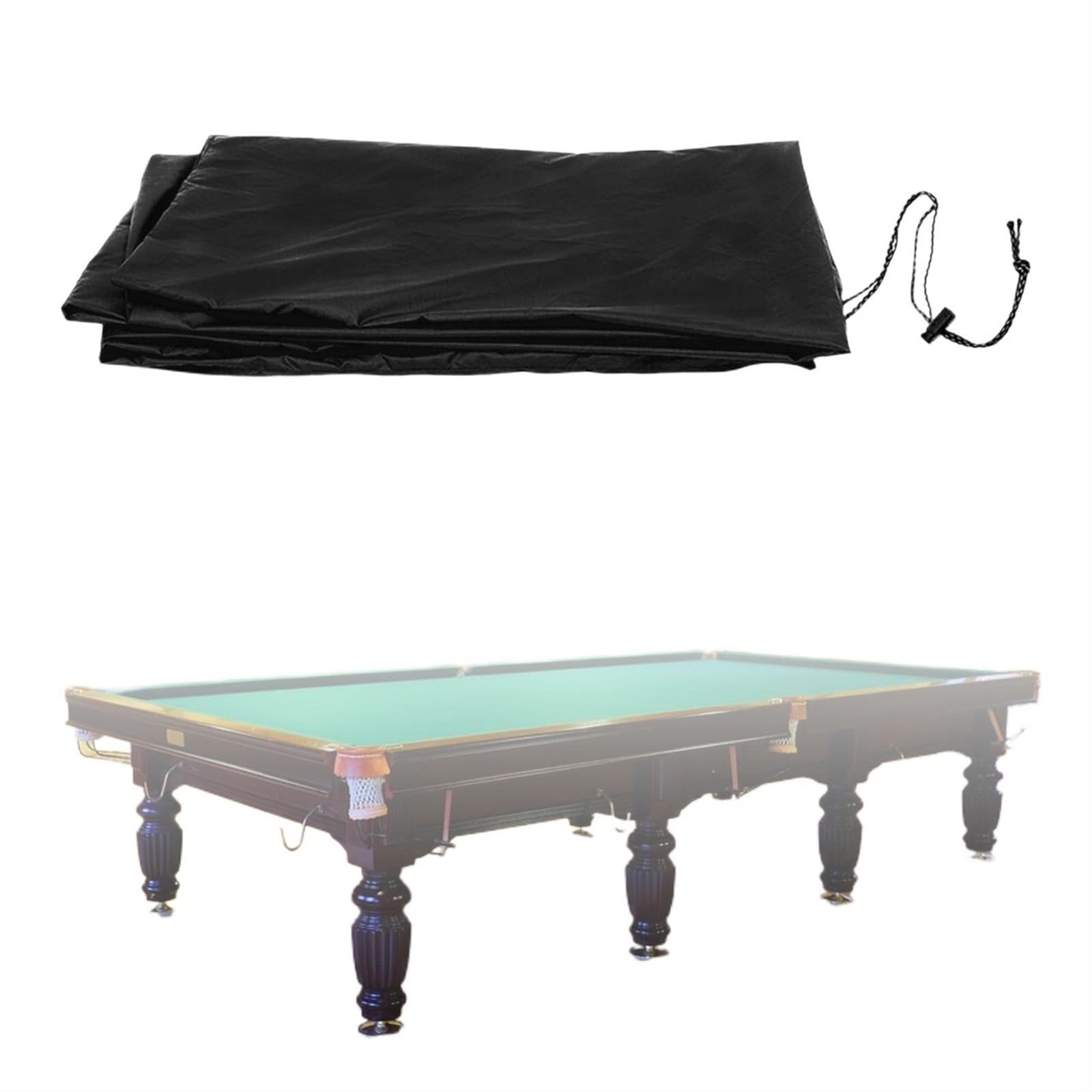 Zymjzbetic Pool Table Cover Billiard Pool Table Cover Waterproof Outdoor Indoor Oxford Cloth All Season Protection for Protectction(Black 9ft)