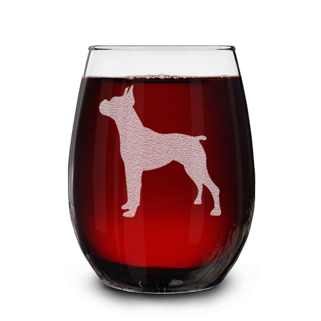 Verre à vin Boxer gravé avec précision pour une verrerie durable
