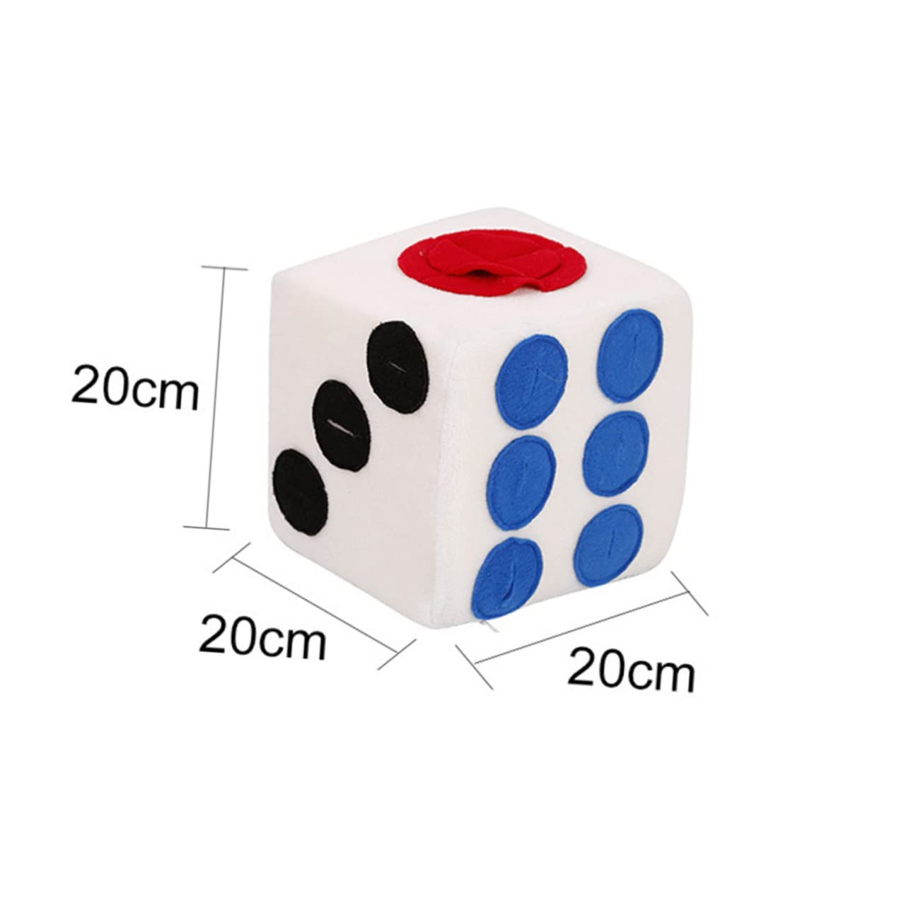 BESPORTBLE Distributeur De Croquettes pour Animaux Jouet Olfactif Forme De Dé Anti-étranglement Alimentation Lente Lavable