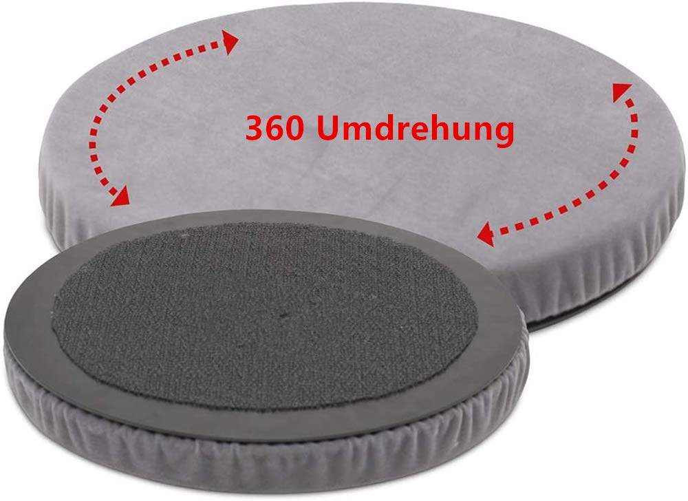 Coussin de Chaise Bureau Rotatif 360° Confort Antidérapant Usage Domestique Voiture Ergonomique Mousse Mémoire pour Siège de Bureau et Véhicule