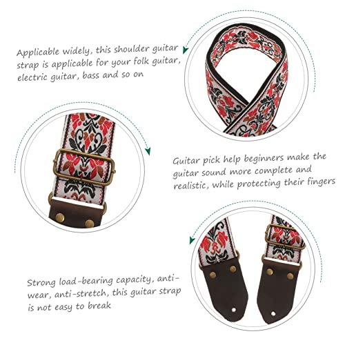 ibasenice 4 Ensembles De Sangle De Guitare Brodée Bracelet En Cuir Sangle De Guitare Tissée Rétro Accessoires De Broderie Sangle De Remplacement De Guitare Guitare Créative Guitares Basses - Les Beatles, Paul McCartney, John Lennon, RIngo Starr, George Harrison ibasenice 4 Ensembles De Sangle De Guitare Brodée Bracelet En Cuir Sangle De Guitare Tissée Rétro Accessoires De Broderie Sangle De Remplacement De Guitare Guitare Créative Guitares Basses – Image 8
