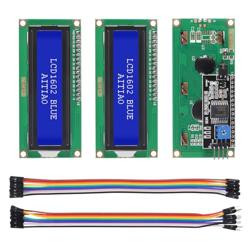 Aitiao 3 Pack 1602 Lcd Display Module Ic I2C Twi 16X2 Characters Serial Interface Adapter Lcd Module For Raspberry Pi Diy Project Iot cover