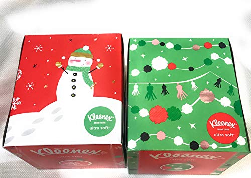 Christmas Holiday Tissues Decorator Packages 2 Pack Bundle Set Kleenex Brand