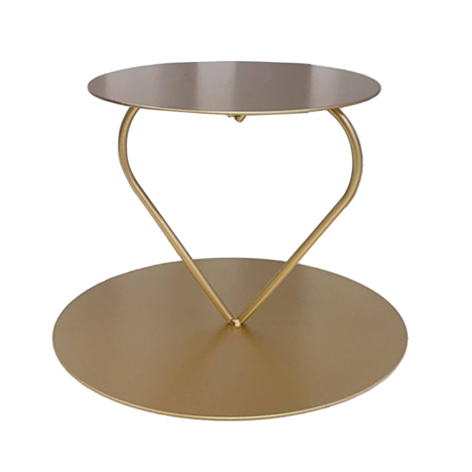 PIXZCSA Heart Shaped Cake Separator Heavy Duty Accessories Ensures Stylish Cake Display At Events Spacer Features Fashionable And Elegant Unique Heart Shape, Gold, Large