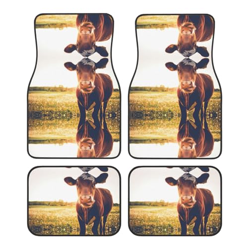 Tapis de sol pour voiture motif vache pour un habitacle original, confortable et chaleureux