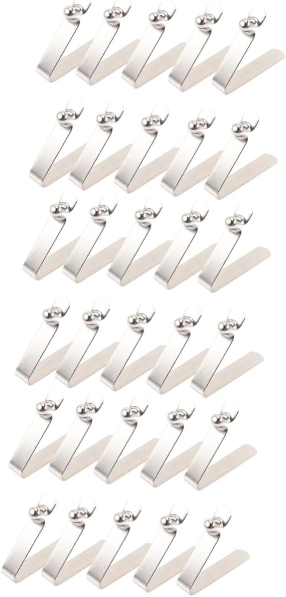 Sosoport 60pcs Snap Clip Buckle for Tent Poles Compressed Kayak Spring Fastener Convenient Clip for Camping and Outdoor Activities