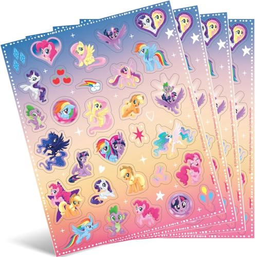 My Little Pony Sticker Sheets - Assorted Designs 4 Pcs