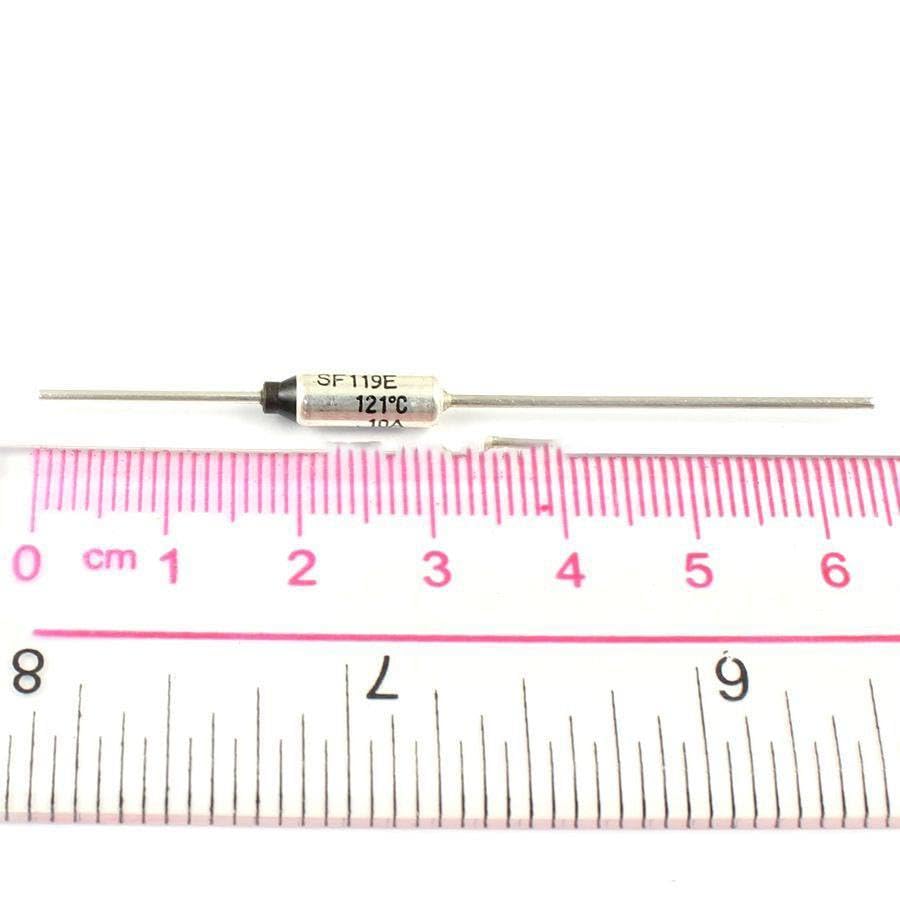 10 Pcs Thermal Fuse 121 Degree TF Cutoff 250V 10A SF119E