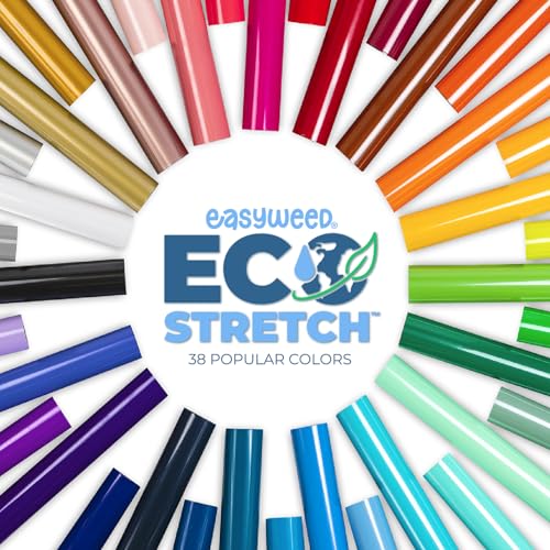 Siser EasyWeed EcoStretch Heat Transfer Vinyl, 11.8\" x 5ft Roll (White) - Compatible with Siser, Cricut, Silhouette and Other Professional/Craft Cutters - CPSIA Certified - Thumbnail 2