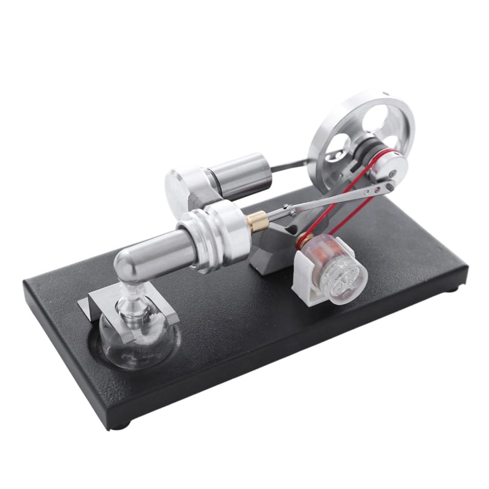 Kit di Modello di Motore Stirling con Luci LED - Assemblaggio Fai-da-Te di Parti Individuali - Giocattolo Educativo di Fisica per Bambini