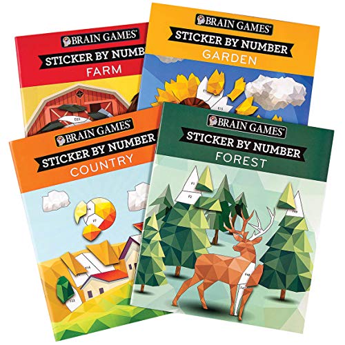 Brain Games Sticker by Number Set of 4