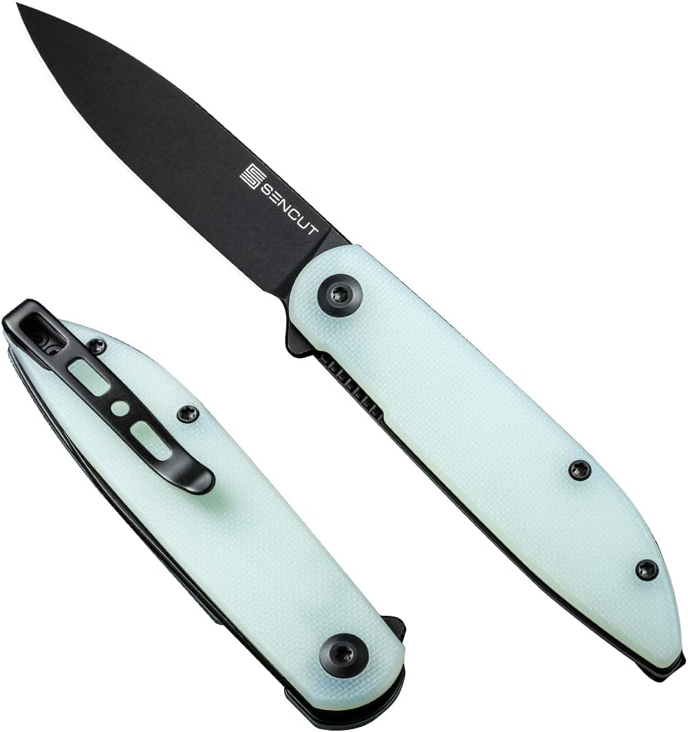 SENCUT Bocll II Pocket Knife Folding Knife for EDC, Liner Lock Small Knife with G10 Handle, Design by Brad Zinker, 2.96'' Blade for Indoor Outdoor Gifts S22019-2