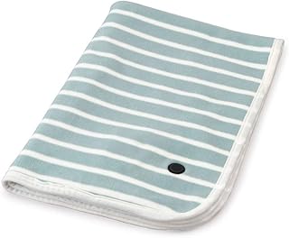 アイリスオーヤマ 電気毛布 【ワイヤレス】 【丸洗いOK】 電気ひざ掛け 速暖 柔らか素材 USB給電 カーボンナノチューブ HW-HBK-W/A ボーダー