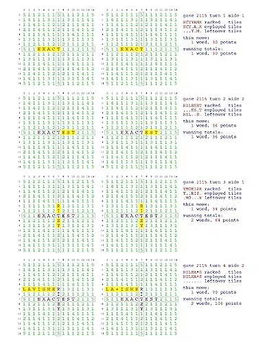 Fifty Scrabble Box Scores Games 2101-2150