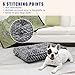 KSIIA Hundebett kleine Hunde, Waschbar, Hundekissen flauschig, Hundematte, rutschfeste Unterseite, atmungsaktiv, Haustierbett, Dunkelgrau 60x45cm